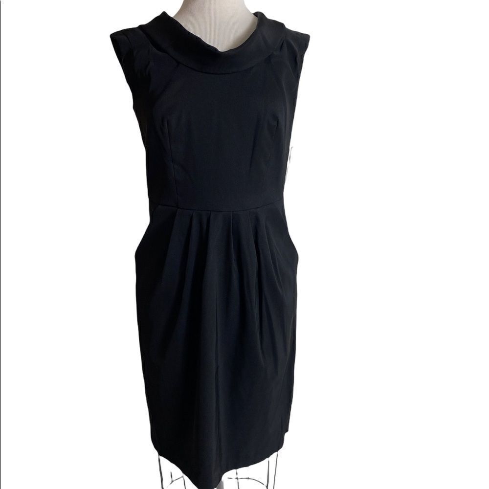 - ABstudio 8 black sheath dress midi sleeveless New with tags